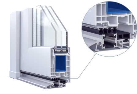 Triple Gasket Usage: Ensures that the sash is pressed against the threshold as tightly as possible to provide maximum air-tightness.